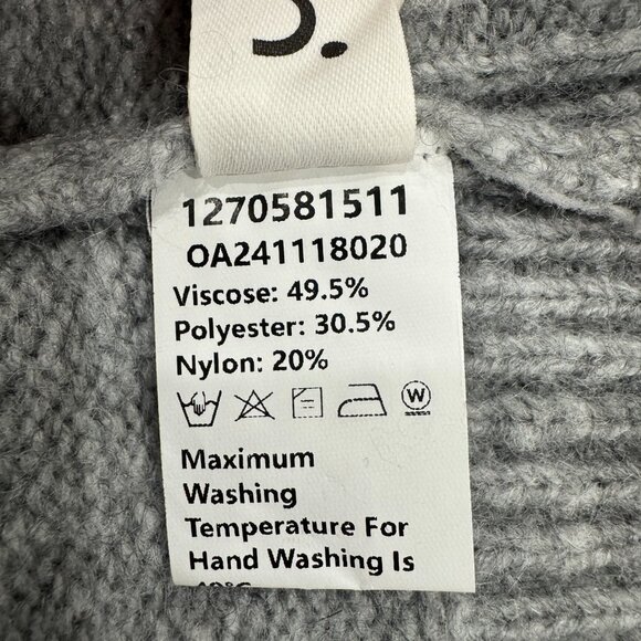 Commense Lace Trim Bow-Decor Draped Oversized Sweater NWT, Size S - Picture 12 of 17